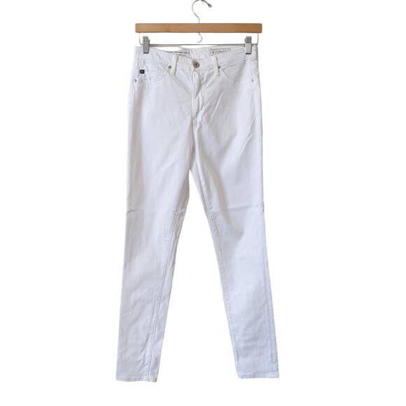 Adriano Goldschmied Anthro Women's High Rise Abbey Ankle Super Skinny White 28 - Picture 1 of 7